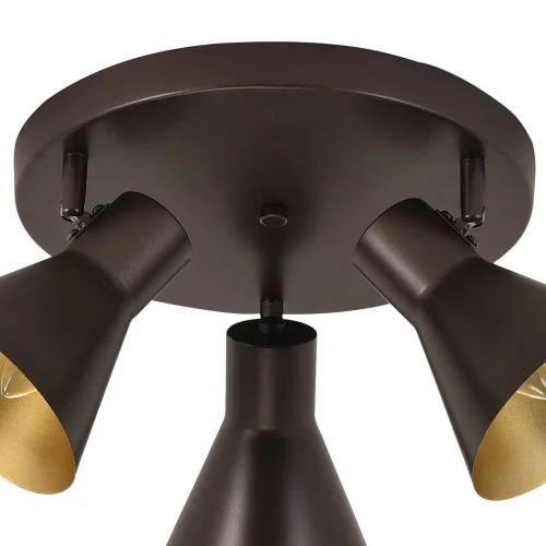 PLAFÓN DECORATIVO 3 LUCES CLARENCE MARRÓN PLAFÓN DECORATIVO 3 LUCES CLARENCE MARRÓN