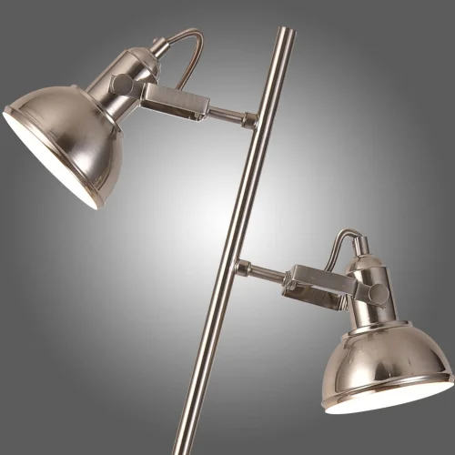 LÁMPARA DE PIE DECORATIVA 2 LUCES MURRAY NÍQUEL LÁMPARA DE PIE DECORATIVA 2 LUCES MURRAY NÍQUEL