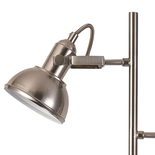 LÁMPARA DE PIE DECORATIVA 2 LUCES MURRAY NÍQUEL LÁMPARA DE PIE DECORATIVA 2 LUCES MURRAY NÍQUEL