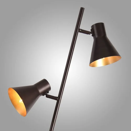 LÁMPARA DE PIE DECORATIVA 2 LUCES CLARENCE MARRÓN