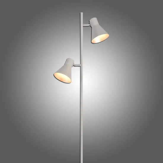 LÁMPARA DE PIE DECORATIVA 2 LUCES CLARENCE BLANCO 2