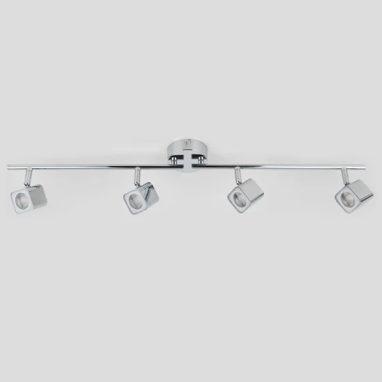 REGLETA 4 LUCES LED DICE 4x4W 4000K CROMO