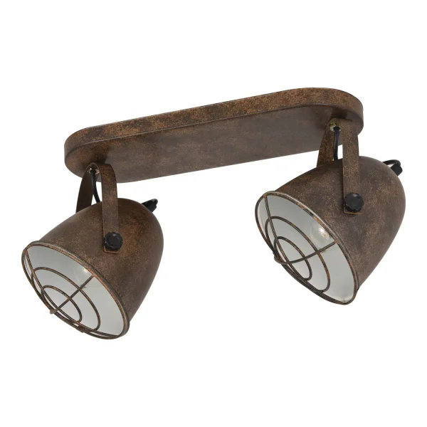 REGLETA DECORATIVA 2 LUCES STUTTGART MARRÓN ÓXIDO REGLETA DECORATIVA 2 LUCES STUTTGART MARRÓN ÓXIDO