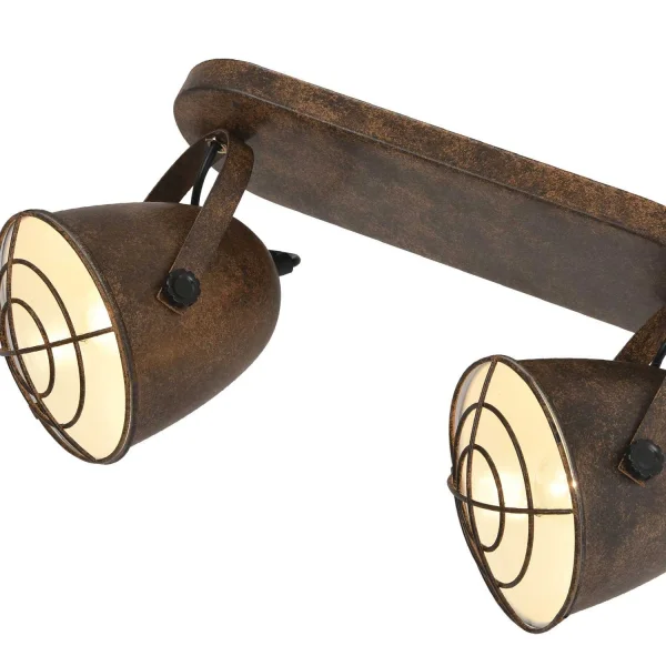 REGLETA DECORATIVA 2 LUCES STUTTGART MARRÓN ÓXIDO REGLETA DECORATIVA 2 LUCES STUTTGART MARRÓN ÓXIDO