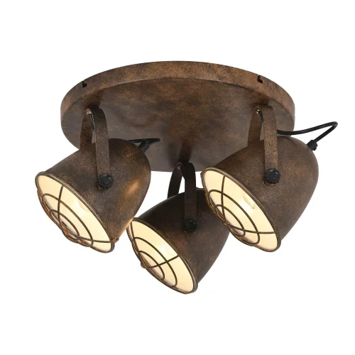 PLAFÓN DECORATIVO 3 LUCES STUTTGART MARRÓN ÓXIDO