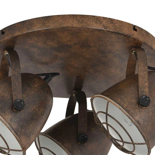 PLAFÓN DECORATIVO 3 LUCES STUTTGART MARRÓN ÓXIDO