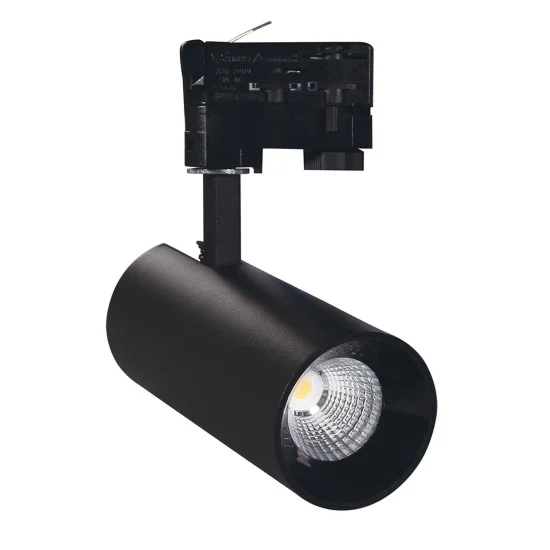 FOCO CARRIL TRIFÁSICO LED COB 20W 4000K NEGRO