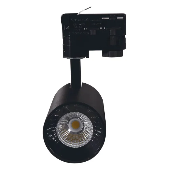 FOCO CARRIL TRIFÁSICO LED COB 20W 4000K NEGRO