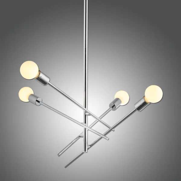 LÁMPARA DE TECHO RIGEL 4 LUCES CROMO LÁMPARA DE TECHO RIGEL 4 LUCES CROMO