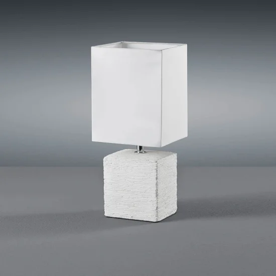 LÁMPARA DE MESA HOWARD CERÁMICA BLANCO ENVEJECIDO 2