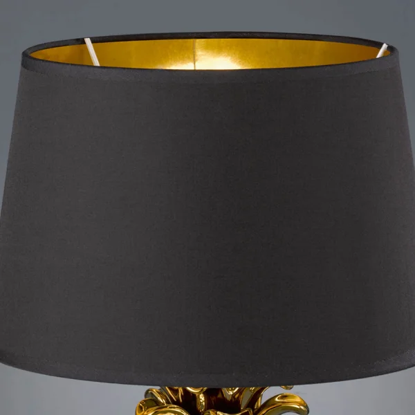 LÁMPARA DE MESA ANANAS CERÁMICA ORO 43CM LÁMPARA DE MESA ANANAS CERÁMICA ORO 43CM
