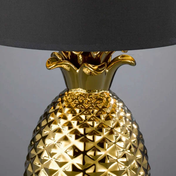LÁMPARA DE MESA ANANAS CERÁMICA ORO 43CM LÁMPARA DE MESA ANANAS CERÁMICA ORO 43CM