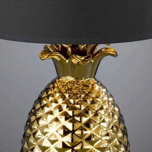 LÁMPARA DE MESA ANANAS CERÁMICA ORO 43CM LÁMPARA DE MESA ANANAS CERÁMICA ORO 43CM