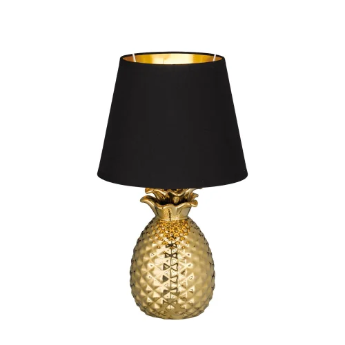 LÁMPARA DE MESA ANANAS CERÁMICA ORO 35CM