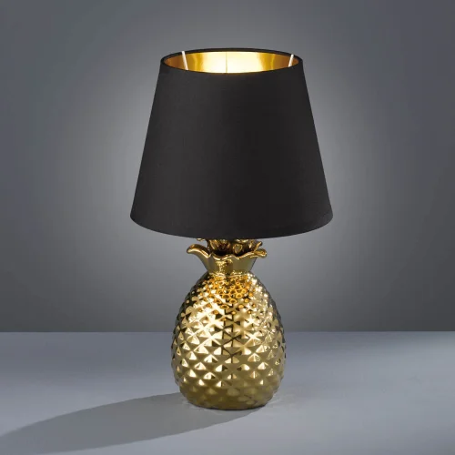 LÁMPARA DE MESA ANANAS CERÁMICA ORO 35CM