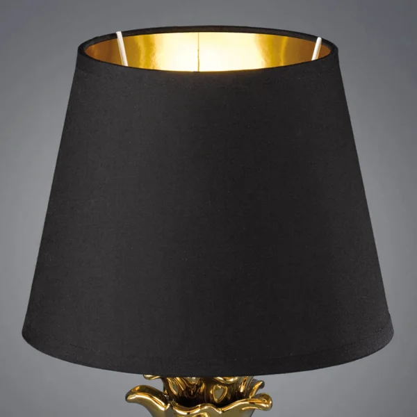 LÁMPARA DE MESA ANANAS CERÁMICA ORO 35CM