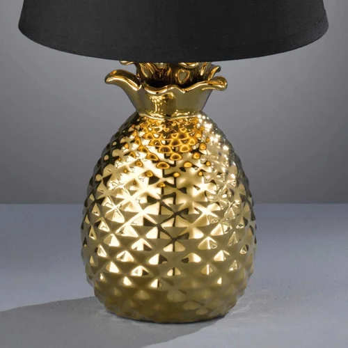 LÁMPARA DE MESA ANANAS CERÁMICA ORO 35CM