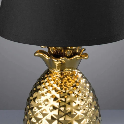 LÁMPARA DE MESA ANANAS CERÁMICA ORO 35CM