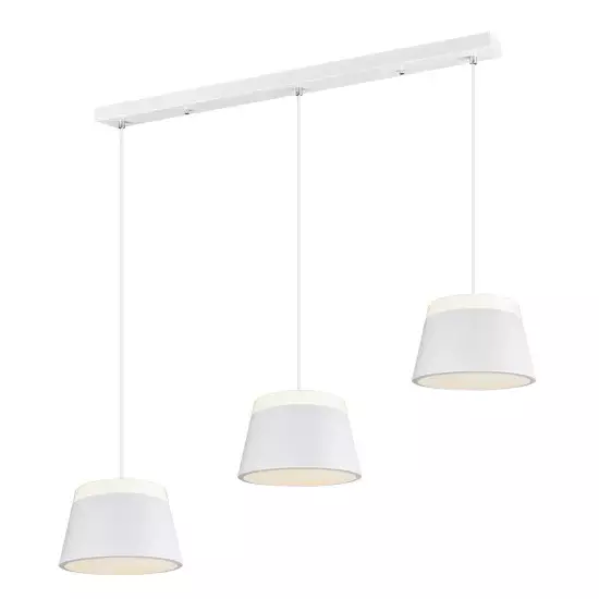LÁMPARA DE TECHO DUQUESA 3 LUCES METAL BLANCO 2