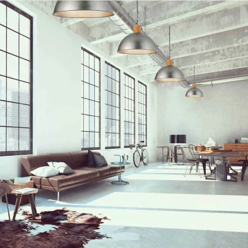 LÁMPARA DE TECHO JANO METAL NÍQUEL ANTIGUO