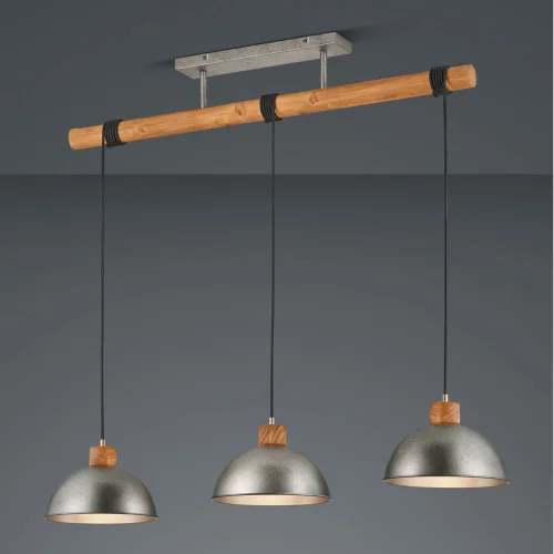 LÁMPARA DE TECHO 3 LUCES JANO METAL NÍQUEL ANTIGUO