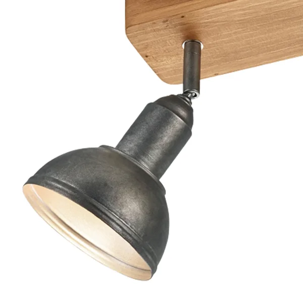 FOCO 2 LUCES JANO METAL NÍQUEL ANTIGUO