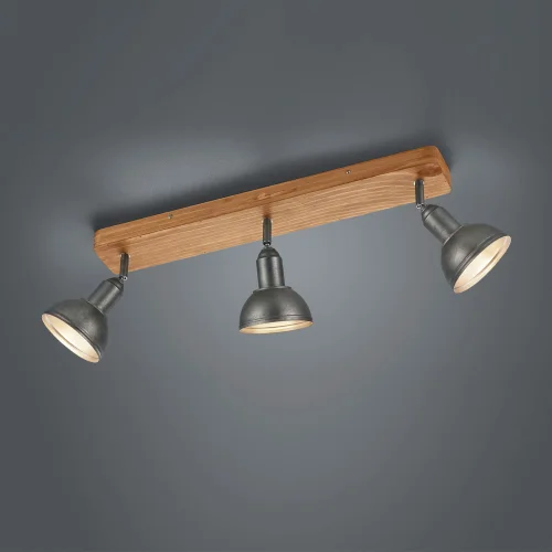 FOCO 3 LUCES JANO METAL NÍQUEL ANTIGUO