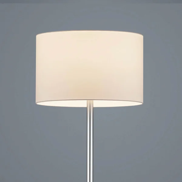 LÁMPARA DE PIE BROOME C/FLEXO METAL PANTALLA BLANCA