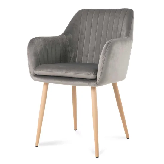 SILLÓN BORIS GRIS PATAS HAYA