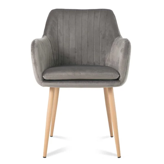 SILLÓN BORIS GRIS PATAS HAYA 2