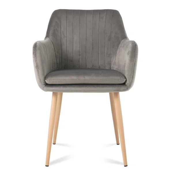 SILLÓN BORIS GRIS PATAS HAYA