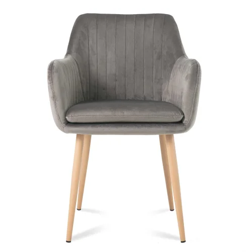 SILLÓN BORIS GRIS PATAS HAYA