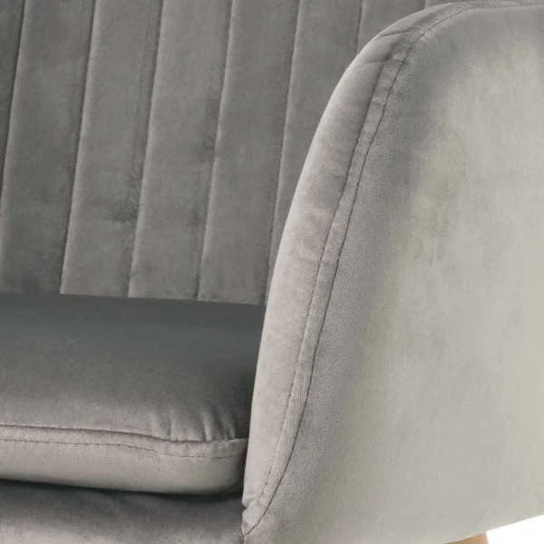 SILLÓN BORIS GRIS PATAS NEGRAS