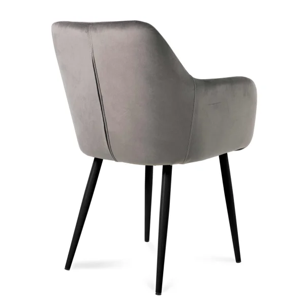 SILLÓN BORIS GRIS PATAS NEGRAS
