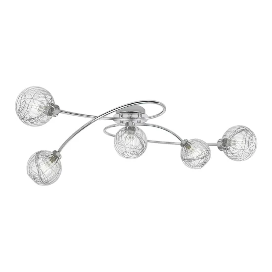 PLAFÓN DE TECHO 5 LUCES QUINN CROMO 2