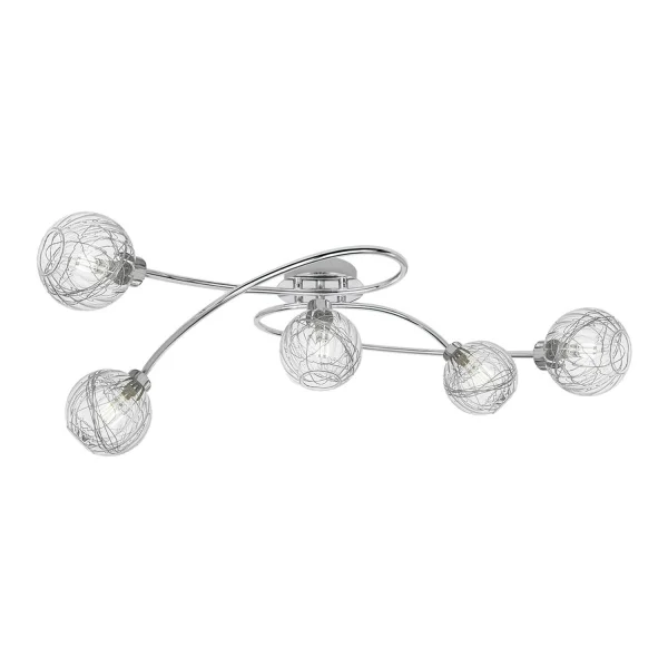 PLAFÓN DE TECHO 5 LUCES QUINN CROMO PLAFÓN DE TECHO 5 LUCES QUINN CROMO
