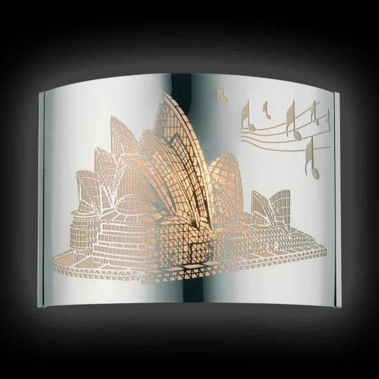 APLIQUE DE PARED OPERA ACERO CROMADO 2