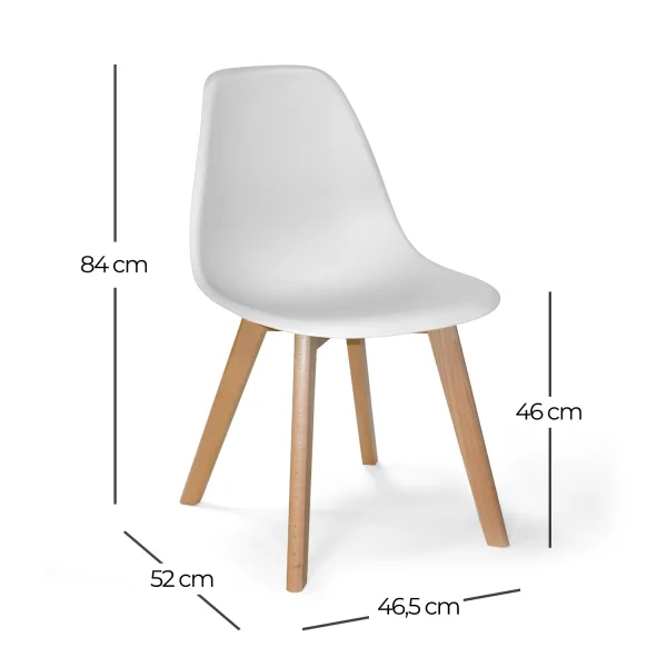 SILLA TOWER SCARLETT BLANCO MADERA
