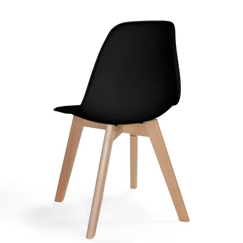SILLA TOWER SCARLETT NEGRO MADERA