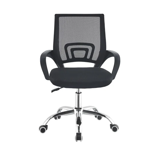 SILLA ESCRITORIO AETHELRED NEGRO CROMO