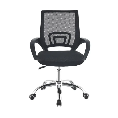 SILLA ESCRITORIO AETHELRED NEGRO CROMO