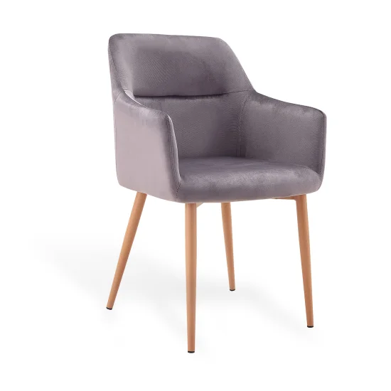 SILLÓN AINSLEY TERCIOPELO GRIS