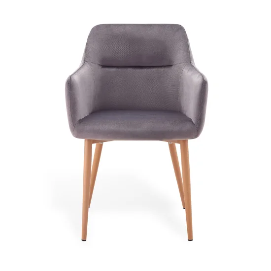 SILLÓN AINSLEY TERCIOPELO GRIS 2