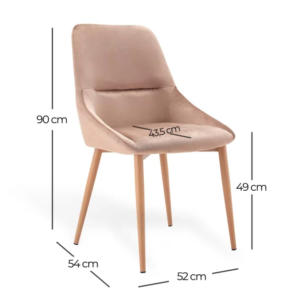 SILLA ADNEY TERCIOPELO GRIS