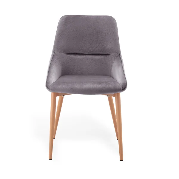 SILLA ADNEY TERCIOPELO GRIS