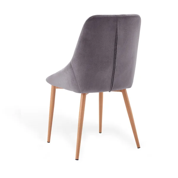 SILLA ADNEY TERCIOPELO GRIS