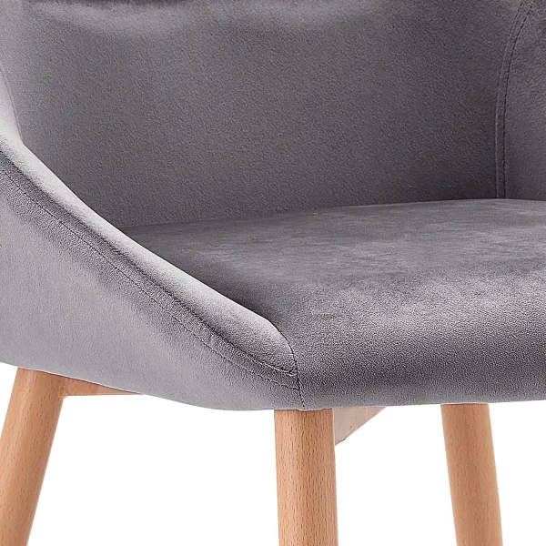 SILLA ADNEY TERCIOPELO GRIS