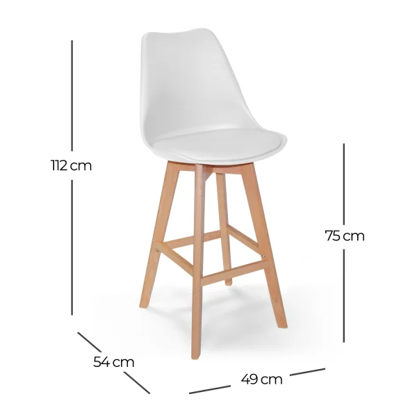 TABURETE TOWER KARLSKRONA BLANCO