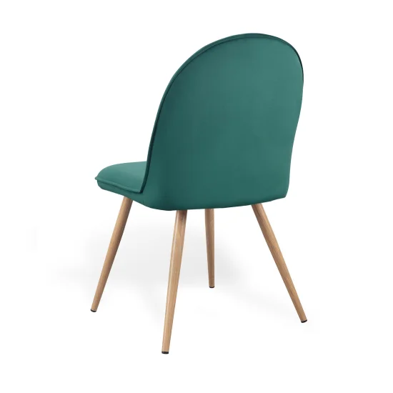 SILLA HADLEY TERCIOPELO VERDE PATAS HAYA 2