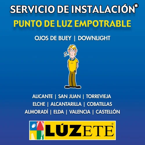 INSTALACIÓN 3 PUNTOS DE LUZ EMPOTRABLES
